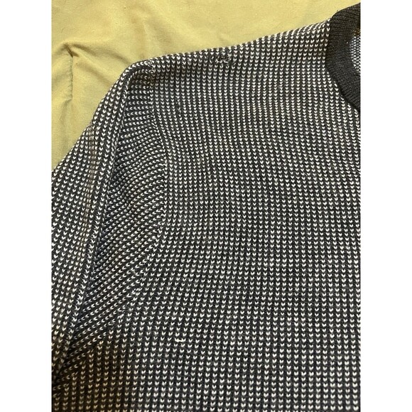 Good Threads Men’s Blue and White 100% Merino Wool Crew Neck Sweater Size L - Picture 5 of 6